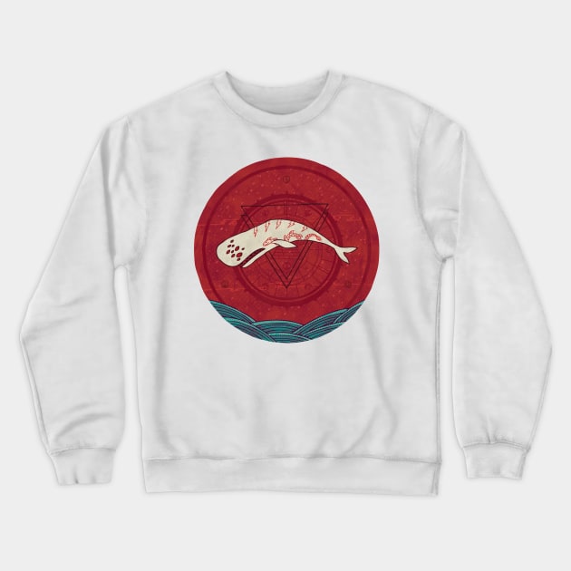 The Devil Roams These Waters Crewneck Sweatshirt by againstbound
